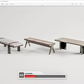 Modern Sofa Bench 3d model