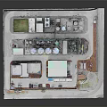 Scale Model of Industrial Facility Featuring Silos Buildings Equipment and Vehicles