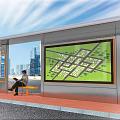 Bus stop bus stop bus stop bus stop bus stop modern platform stainless steel bus stop 3d model