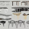 Modern landscape gallery park gallery landscape structure 3d model