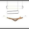 Modern Geometric And Wheat Ear Shaped Chandeliers With Golden Black Decorative Accents
