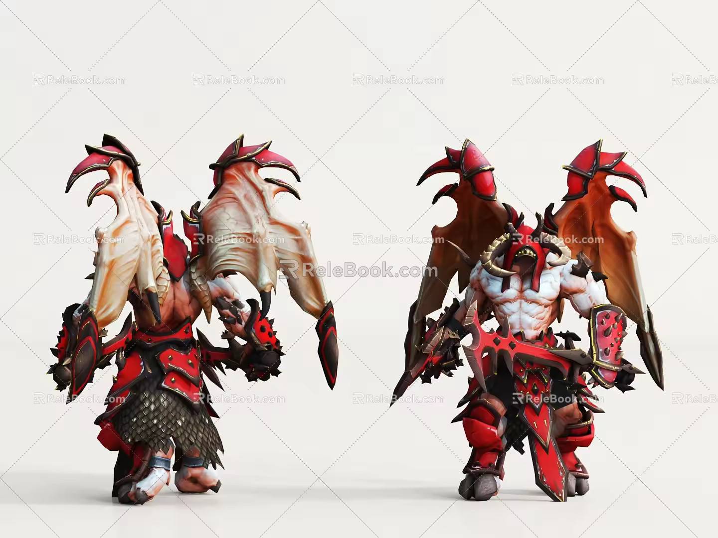 Modern game character warrior game character 3d model