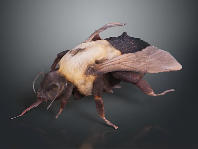 Highly Detailed 3D Bee Model With Realistic Wings And Textured Body 3d model