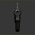 Futuristic Sci Fi Pistol With Metallic Texture And Glowing Blue