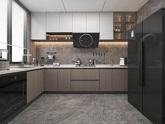 Enclosed kitchen Modern kitchen 3d model