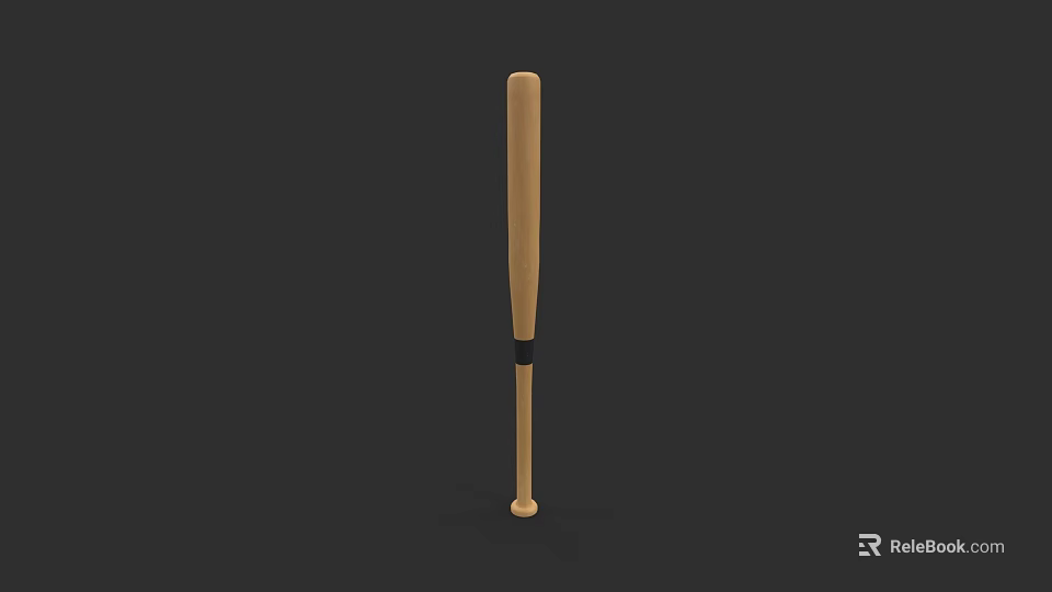 Wooden Baseball Bat As Self Defense Weapon With Classic Design And Solid Grip 3d model 