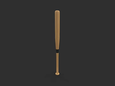 Wooden Baseball Bat As Self Defense Weapon With Classic Design And Solid Grip 3d model