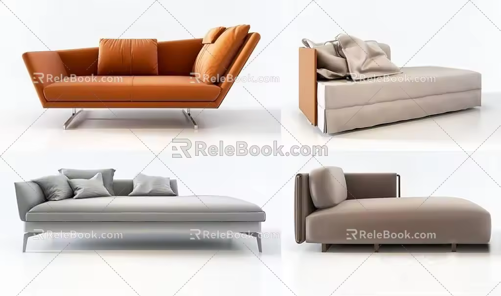 Modern Flexform chaise longue 3d model