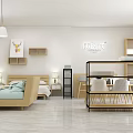 Modern Lifestyle Storefront Featuring Glass Doors Shelves Furniture Display and Green Plants