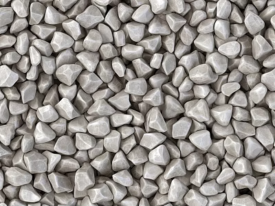 Gray Smooth Pebbles Garden Decorative Stones for Landscaping Accents and Design 3d model