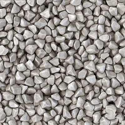Gray Smooth Pebbles Garden Decorative Stones for Landscaping Accents and Design 3d model