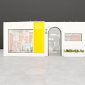Bright Kids Clothing Store Interior With Fashion Apparel Display Racks And Decorative Lights