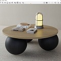 Modern coffee table round coffee table 3d model