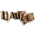 Brown Folded Wall Decor as Artistic Accents in Modern Interiors 3d model