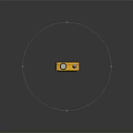 Yellow Teledex Turbo Door Chime With Red Button And Black Label