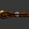 Wooden Bracelet With Red Gold And Silver Shiny Beads For Daily Wear