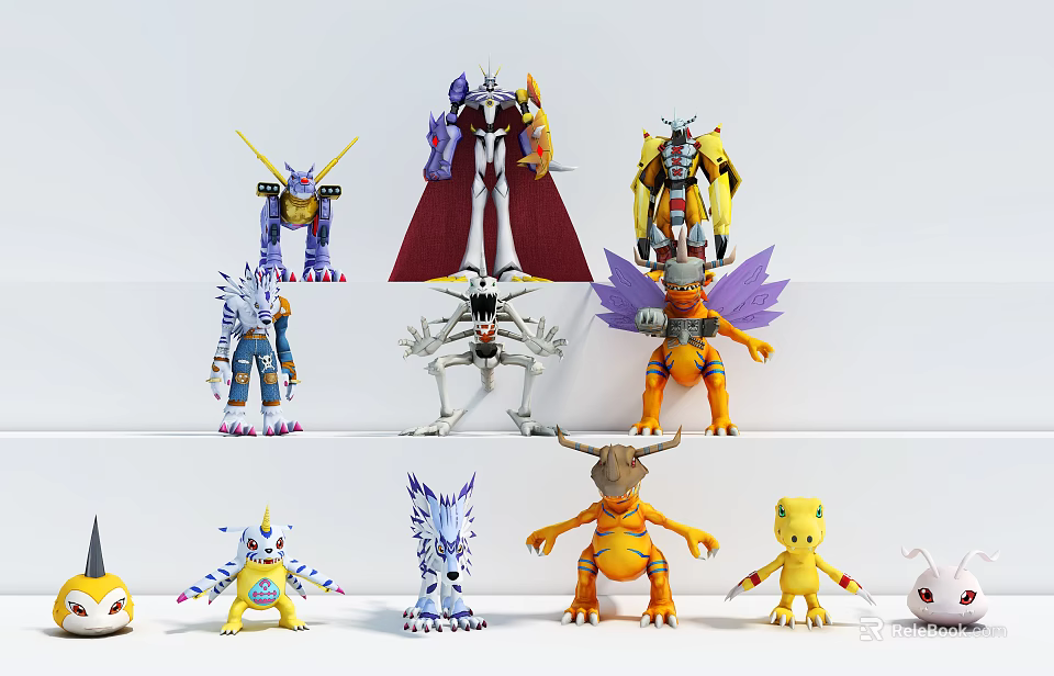Colorful Collectible Dolls With Various Designs Different Poses And Unique Characters 3d model 