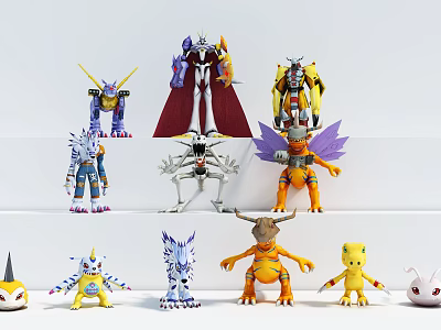 Colorful Collectible Dolls With Various Designs Different Poses And Unique Characters 3d model