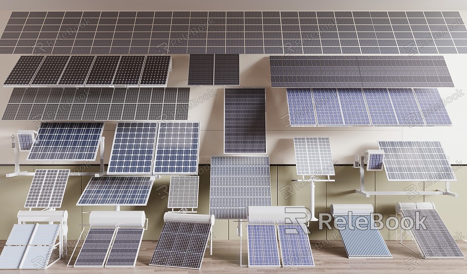 Modern solar panels model