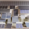 Different Kinds of Solar Panels As Household Electrical Appliances On