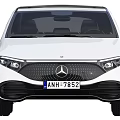 White Mercedes Modern Car With Sleek Body Black Roof Front Grille And Alloy Wheels