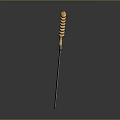 Elegant Sword With Golden Spiral Hilt Decorative Guard And Silver Sharp Blade