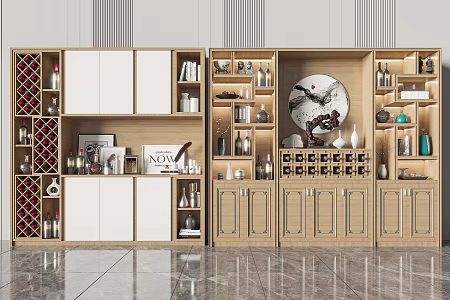 New Chinese Wine Cabinet 3d model