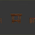 Wooden Furniture Set With Tables Chairs And Benches In Various Sizes