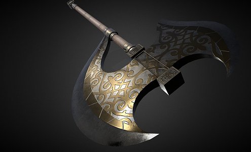 Golden Rose Tomahawk 3d model