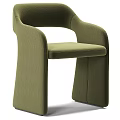 Modern Upholstered Accent Chair With Curved Armrests And Multiple Color Options For Home Decor