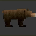 3D Pixelated Block Style Bear Model In Digital Art Rendering 3d model