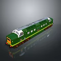 Green Classic Model Train With Detailed Windows And Roof Design