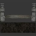 Classic Stone Arch Bridge Structure Featuring Ornate Railing And Two Arch Openings In Stone Masonry