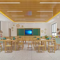Modern Classroom Children's Handmade Carpentry Art Classroom Wisdom Interactive Classroom Science Experiment Classroom 3d model