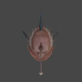 Giant Anglerfish With Bioluminescent Lure Sharp Teeth And Blue Fins On Dark Background