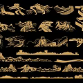 Wooden Great Wall Themed Wall Hangings With Various Carved Patterns And Artistic Design