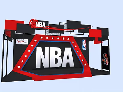 Modern Booth Basketball Booth 3d model