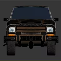 Vintage Off Road Vehicle With Rusty Metal Body And Wooden Side Panels