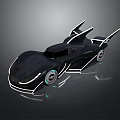 Sleek Black Futuristic Car With Streamlined Design Illuminated Lines And Rear Wings