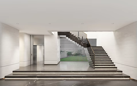 Modern Staircase Stairs 3d model