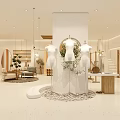 Stylish Clothing Store Interior With Elegant Decor Displayed Clothes And Soft Lighting
