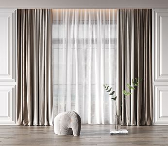 Modern Curtains 3d model