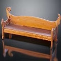 Classic Wooden Leisure Chair With Intricate Carved Armrests And Backrest Design