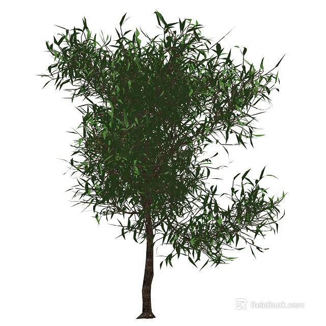 Tall Arbor With Lush Green Foliage And Sturdy Trunk In Natural Environment 3d model 