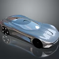 Futuristic Silver Sports Car Featuring Sleek Aerodynamic Design Transparent Roof And Black Wheels