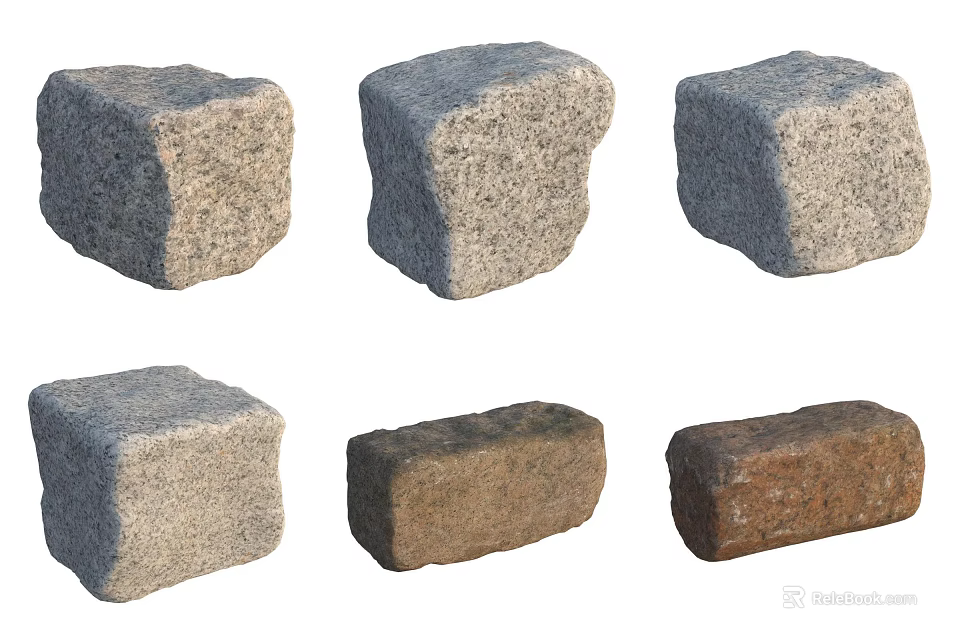 Decorative Rockery Stones with Various Shapes and Natural Colors for Garden Landscaping 3d model 