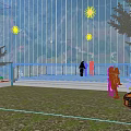 Scenic Mountain View Bridge With People Walking Green Trees And Car Nearby