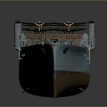 Large Ship With Multiple Funnels Brown Deck And Blue Hull Design 3d model