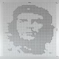 Black And White Grid Portrait Art With Detailed Human Face Design
