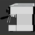 LAVAZZA Espresso Machine Featuring Three Black Handles Silver Black Body Front Control Knobs Red Logo